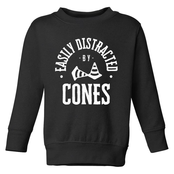 Easily Distracted By Cones – Funny Autox Autocross Racing Toddler Sweatshirt