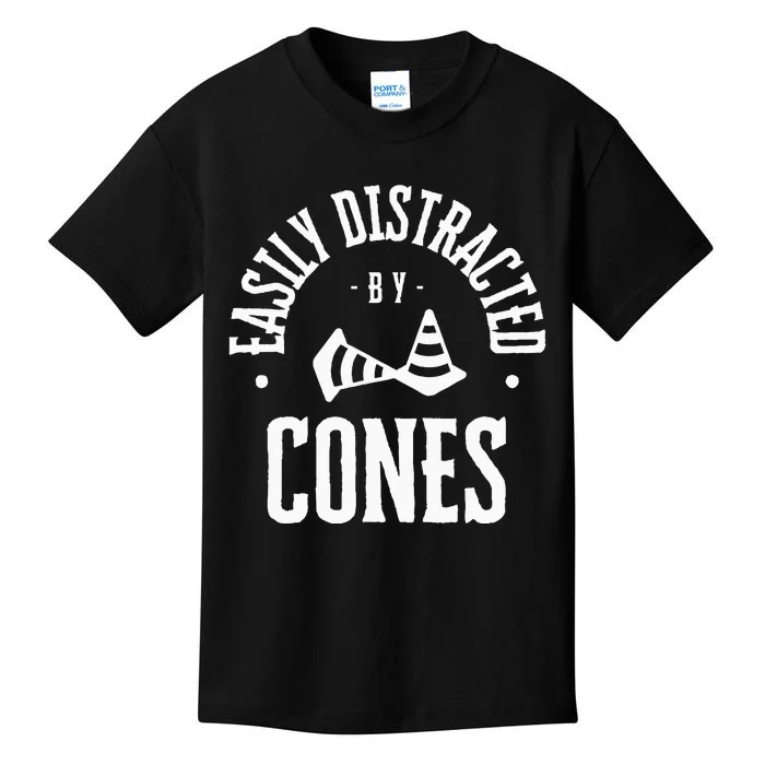 Easily Distracted By Cones – Funny Autox Autocross Racing Kids T-Shirt