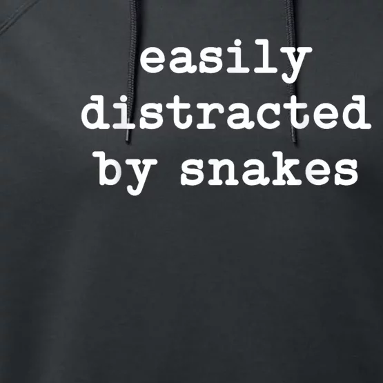 Easily Distracted By Snakes Men Women Reptiles Snakes Lover Performance Fleece Hoodie