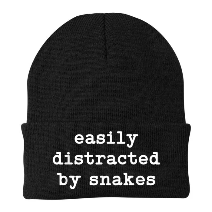 Easily Distracted By Snakes Men Women Reptiles Snakes Lover Knit Cap Winter Beanie