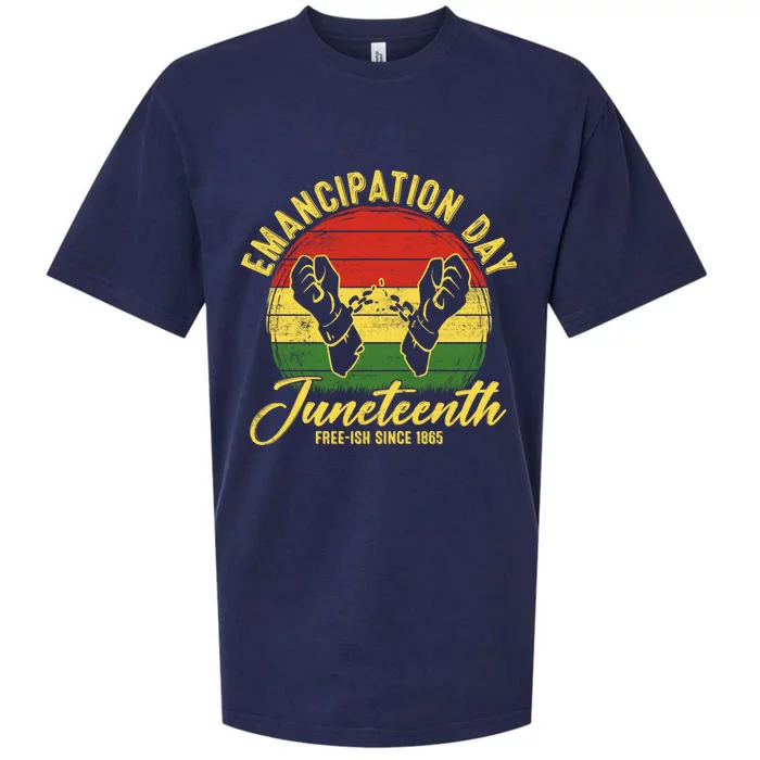 Ecipation Day Blm Freedom Independence Juneteenth 1865 Great Gift Sueded Cloud Jersey T-Shirt