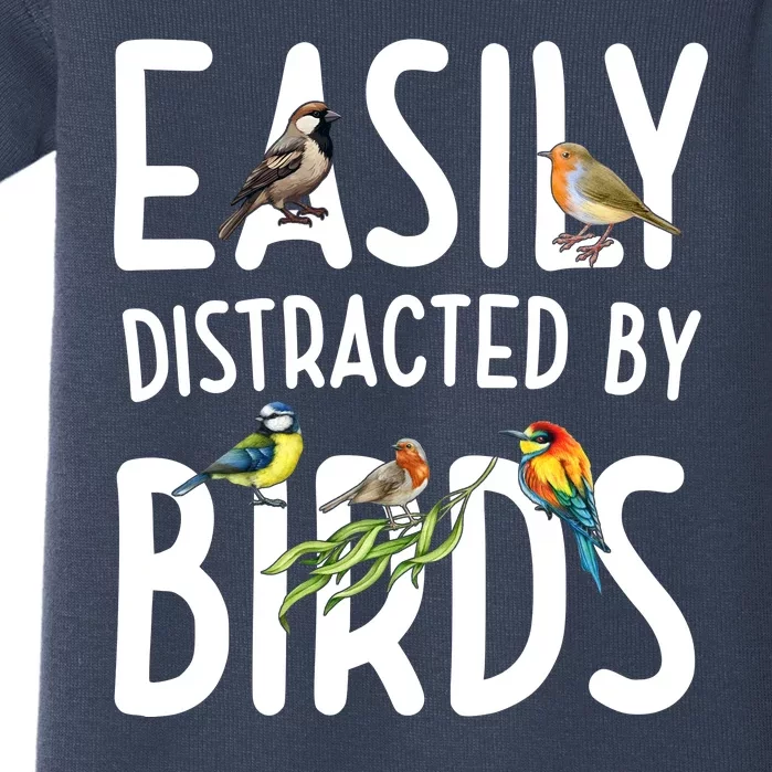 Easily Distracted By Birds Baby Bodysuit