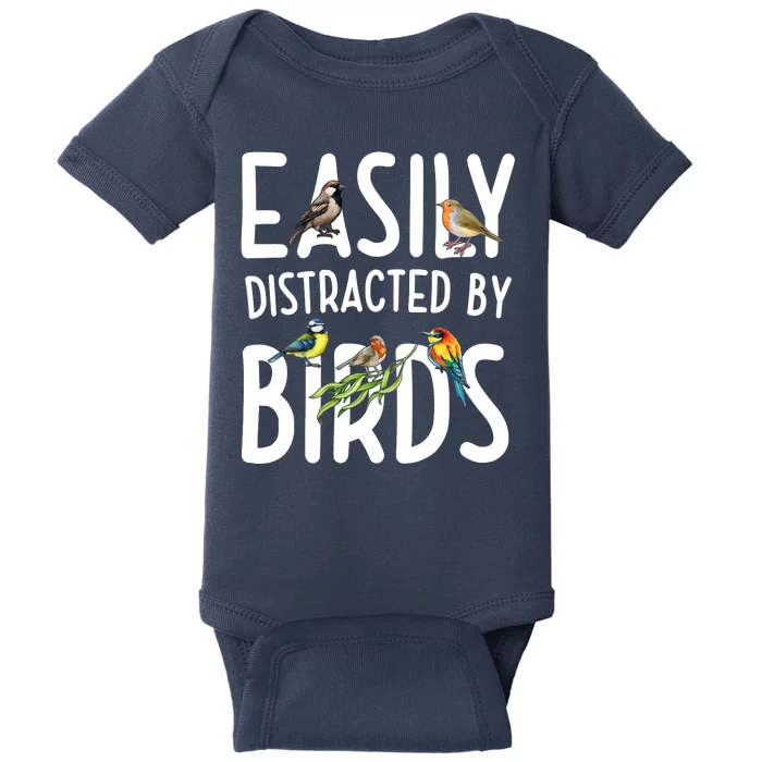 Easily Distracted By Birds Baby Bodysuit