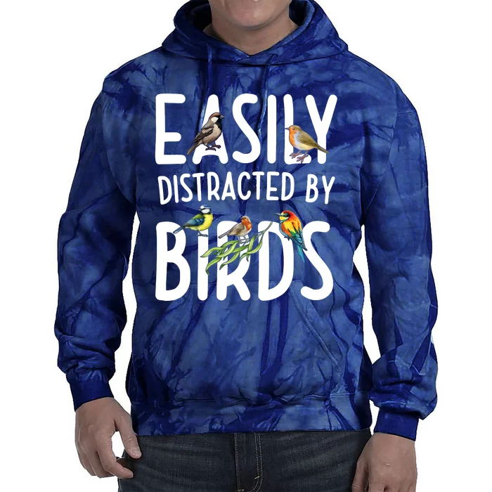 Easily Distracted By Birds Tie Dye Hoodie