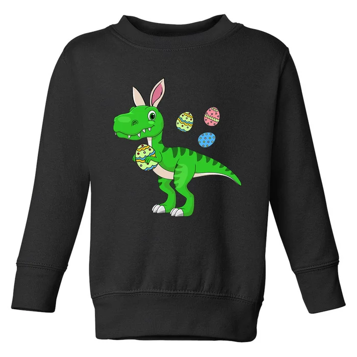 Easter Dinosaur Bunny Basket Stuffers st.spatrick's day Toddler Sweatshirt