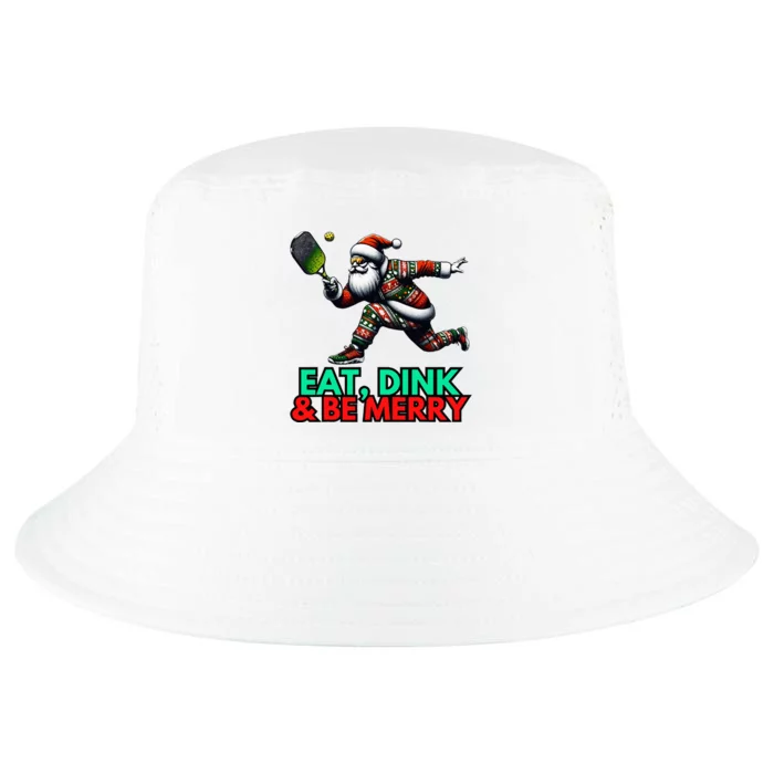 Eat Dink Be Merry Santa Claus Pickleball Christmas Xmas Cool Comfort Performance Bucket Hat