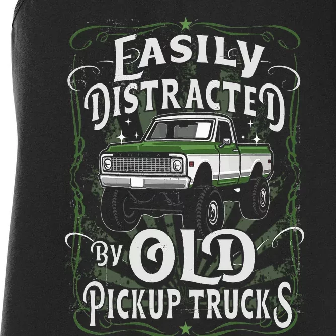 Easily Distracted By Old Pickup Trucks Easily Distracted By Women's Racerback Tank