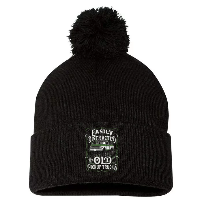 Easily Distracted By Old Pickup Trucks Easily Distracted By Pom Pom 12in Knit Beanie