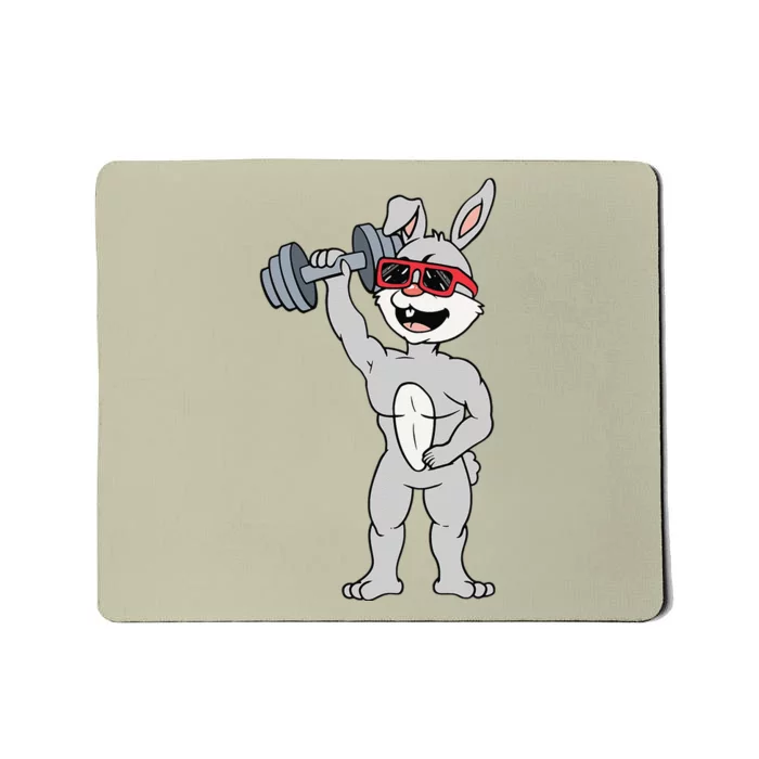 Easter Day Bunny Rabbit Weightlifting Funny Deadlift Fitness Mousepad