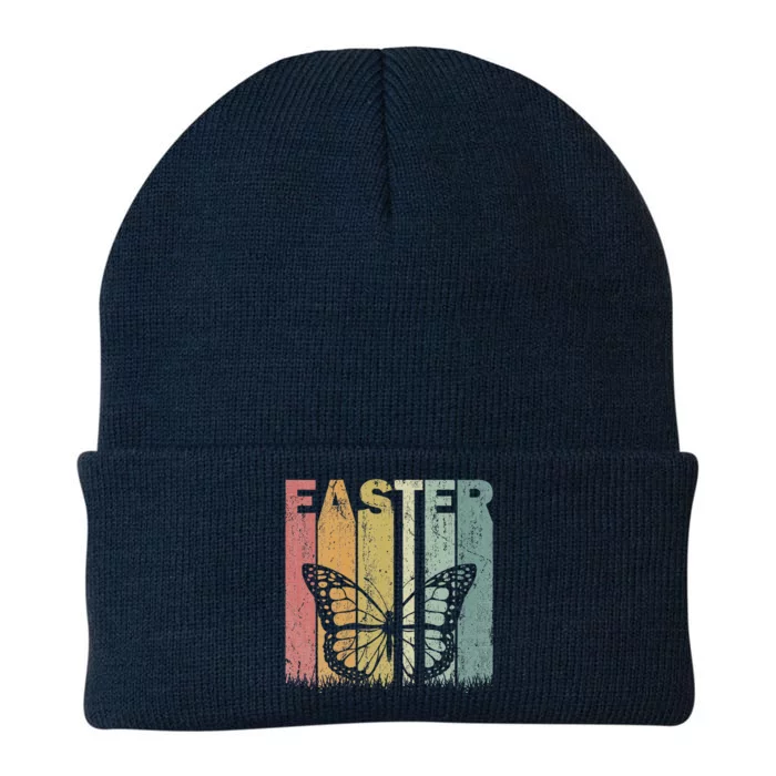 Easter Day Butterfly Retro Graphic Funny Easter Costume Knit Cap Winter Beanie