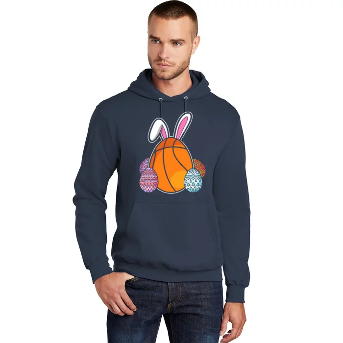 Easter Day Basketball Bunny Easter Eggs Hoodie