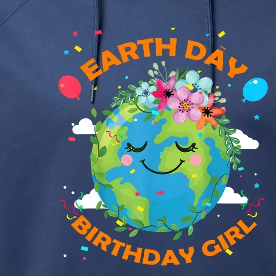 Earth Day Birthday Planet April 22nd Bday Environt Gift Performance Fleece Hoodie