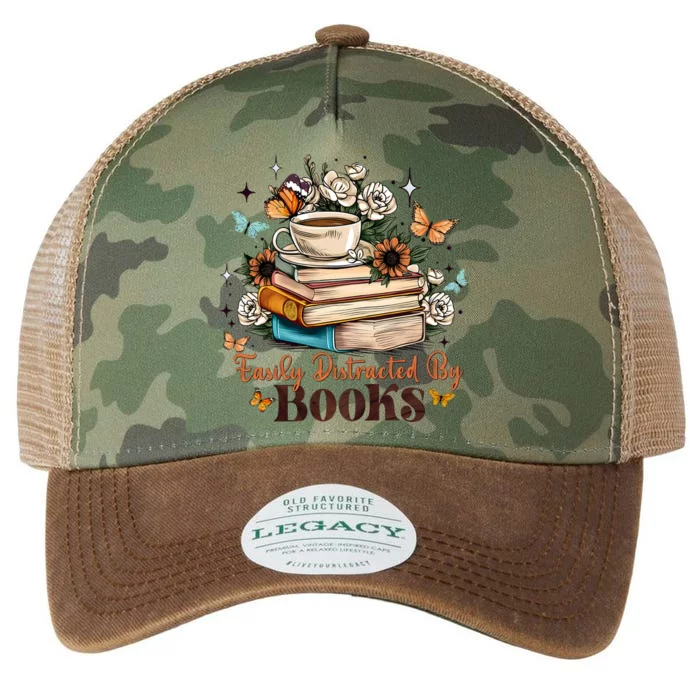 Easily Distracted By Books Bookworm Book Lover Legacy Tie Dye Trucker Hat