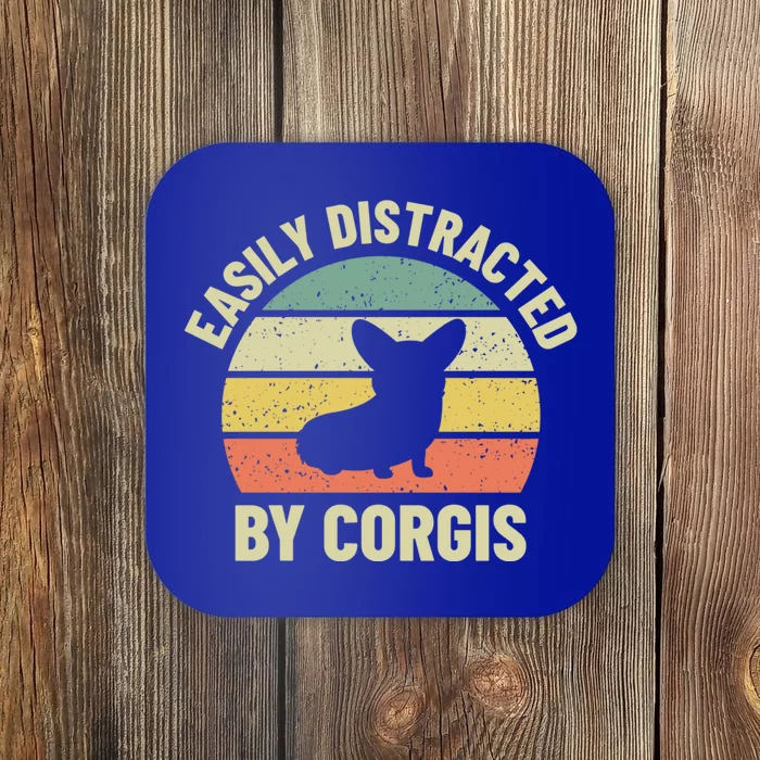 Easily Distracted By Corgis Gift Coaster