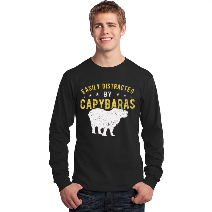 Easily distracted by Capybaras Long Sleeve Shirt