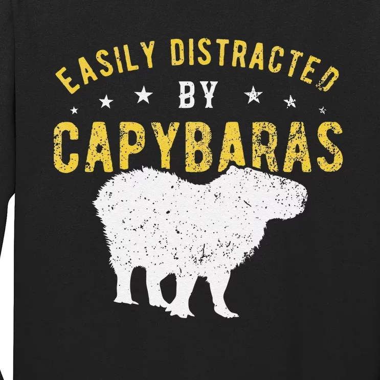 Easily distracted by Capybaras Long Sleeve Shirt