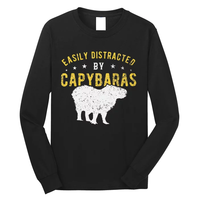 Easily distracted by Capybaras Long Sleeve Shirt