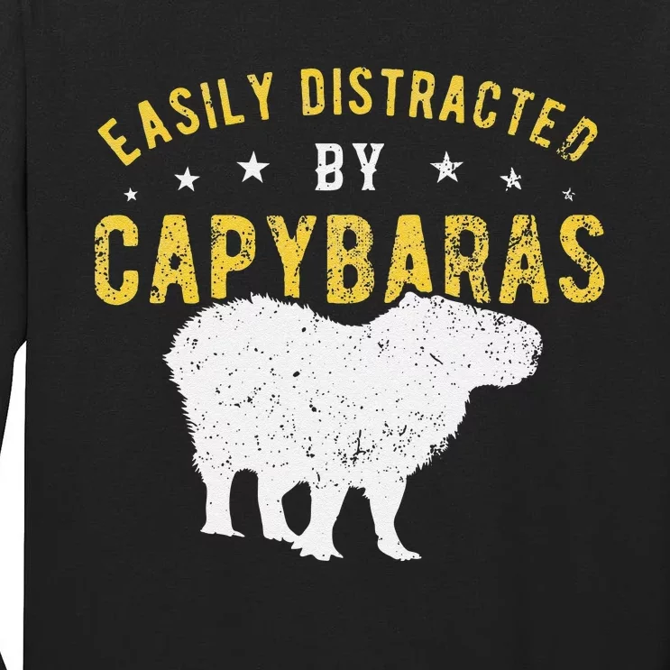 Easily distracted by Capybaras Tall Long Sleeve T-Shirt