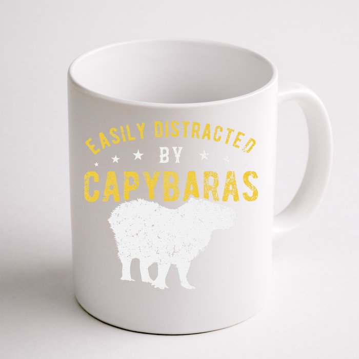 Easily distracted by Capybaras Front & Back Coffee Mug