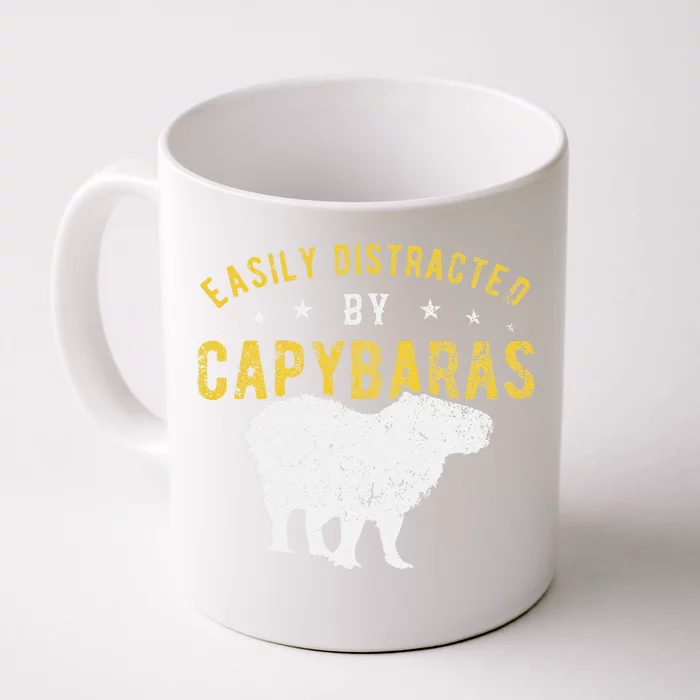 Easily distracted by Capybaras Front & Back Coffee Mug