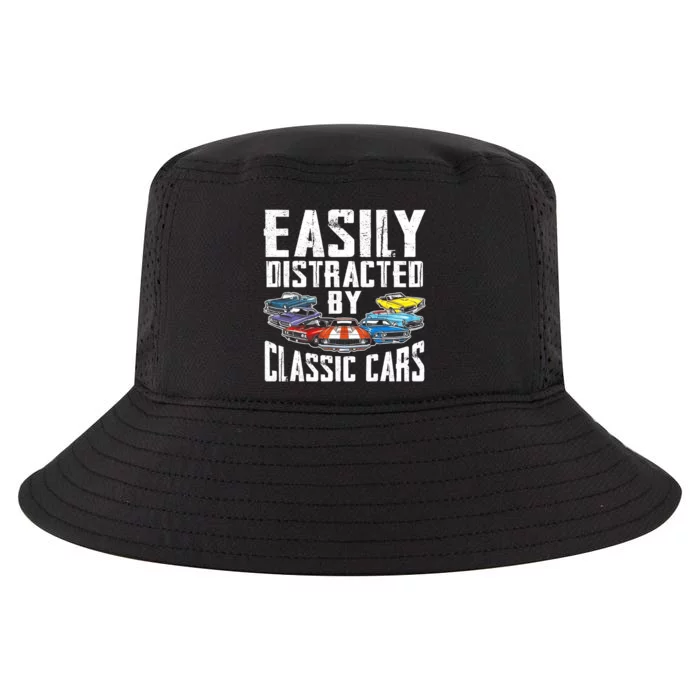 Easily Distracted By Classic Cars Cool Comfort Performance Bucket Hat