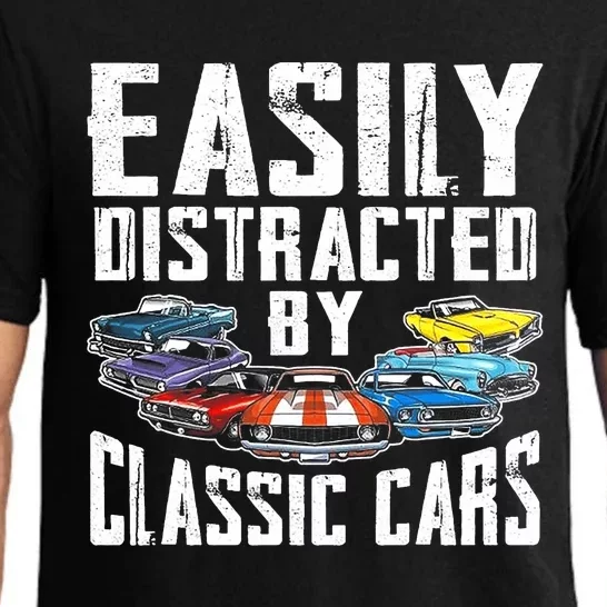 Easily Distracted By Classic Cars Pajama Set