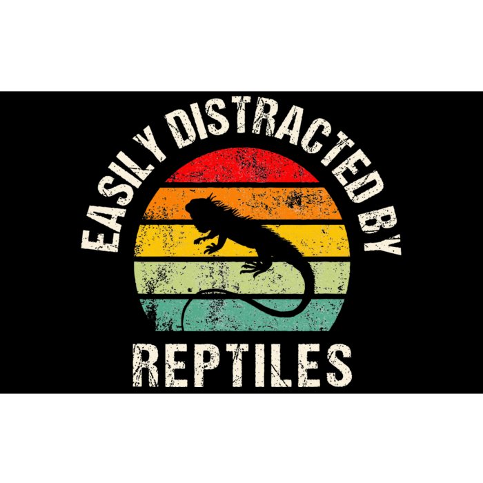 Easily Distracted By Reptiles Funny Reptile Lovers Bumper Sticker