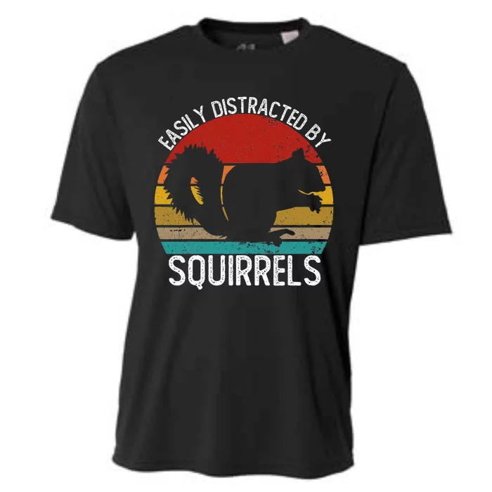 Easily Distracted By Squirrels S Vintage Squirrel Cooling Performance Crew T-Shirt