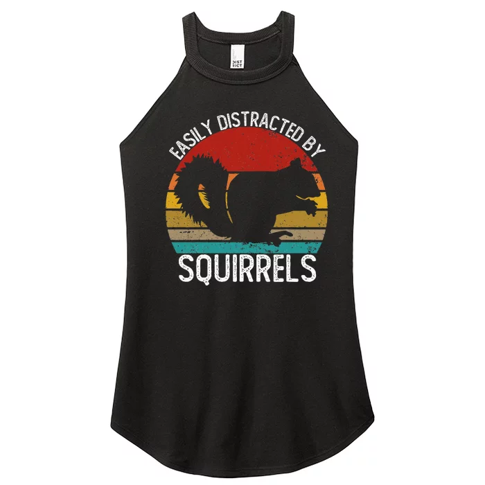 Easily Distracted By Squirrels S Vintage Squirrel Women’s Perfect Tri Rocker Tank