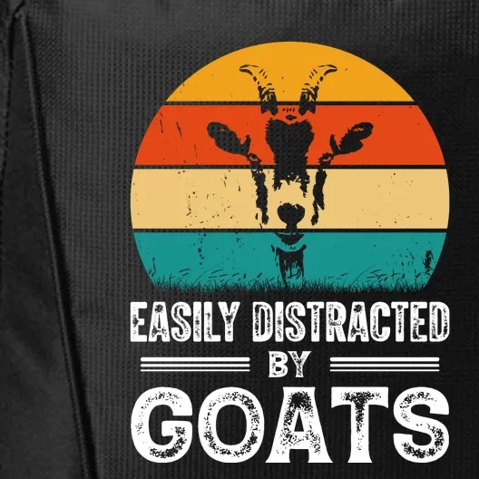 Easily Distracted By Goat Funny Goat City Backpack