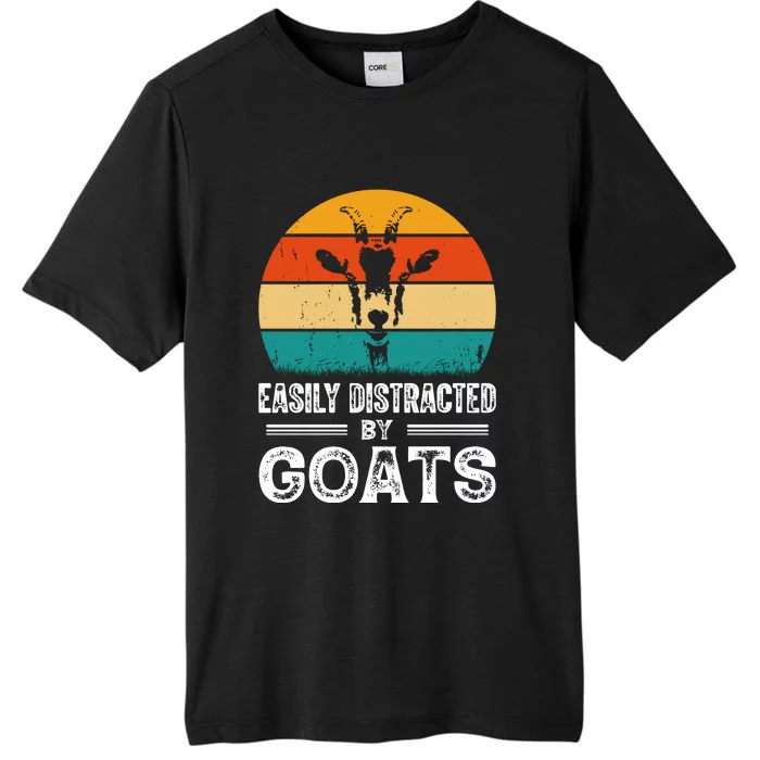 Easily Distracted By Goat Funny Goat ChromaSoft Performance T-Shirt