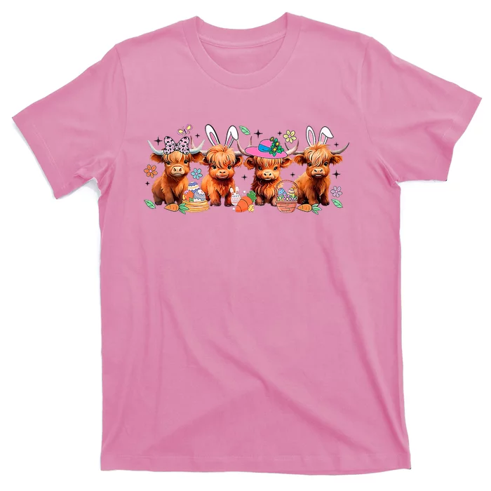 Easter Day Baby Highland Cow T-Shirt