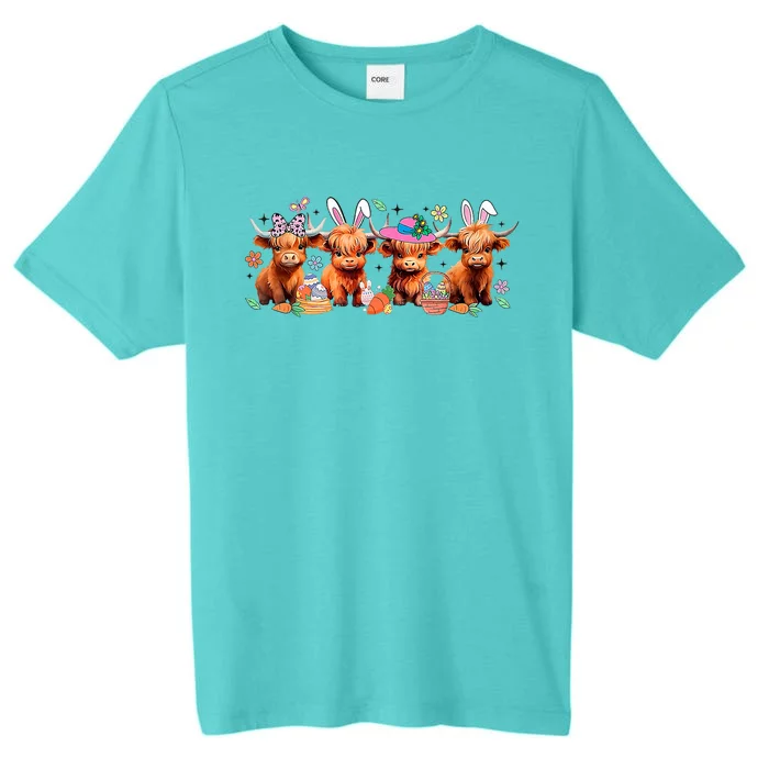 Easter Day Baby Highland Cow ChromaSoft Performance T-Shirt