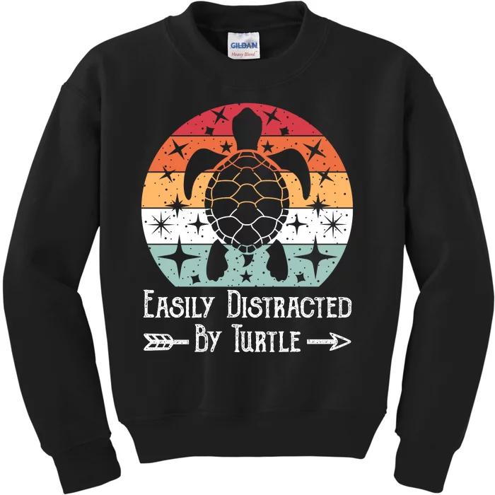 Easily Distracted By Turtle Kids Sweatshirt