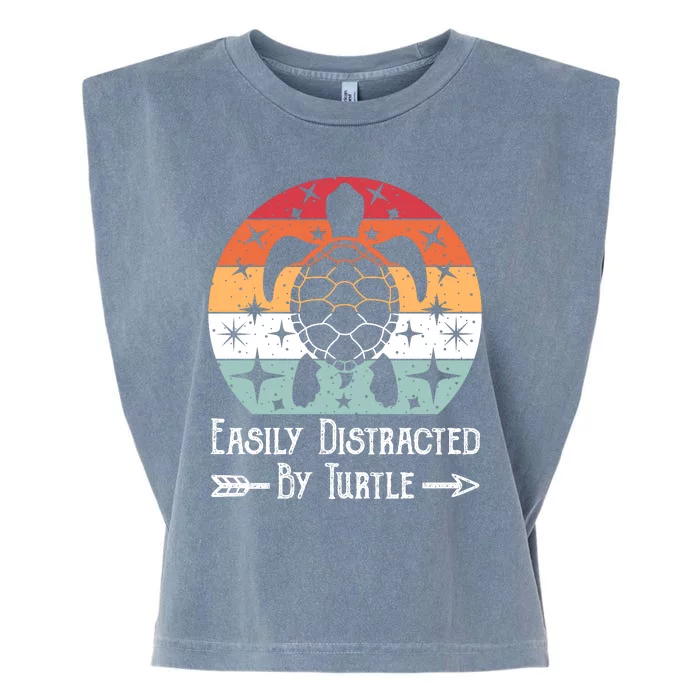 Easily Distracted By Turtle Garment-Dyed Women's Muscle Tee