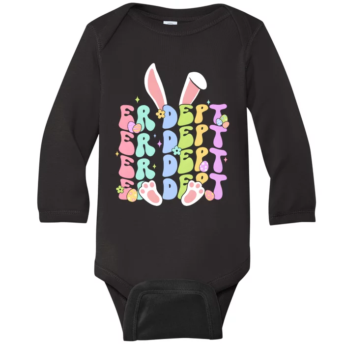 Easter Day Bunny Emergency Department Baby Long Sleeve Bodysuit