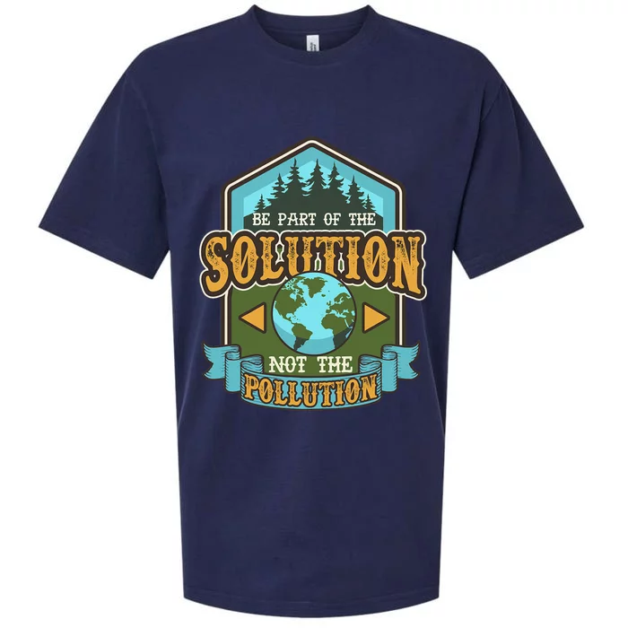 Earth Day Be The Solution Cute Vintage Recycling Sueded Cloud Jersey T-Shirt