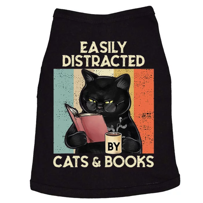 Easily Distracted By Cats And Books For Cat Lovers Doggie Tank