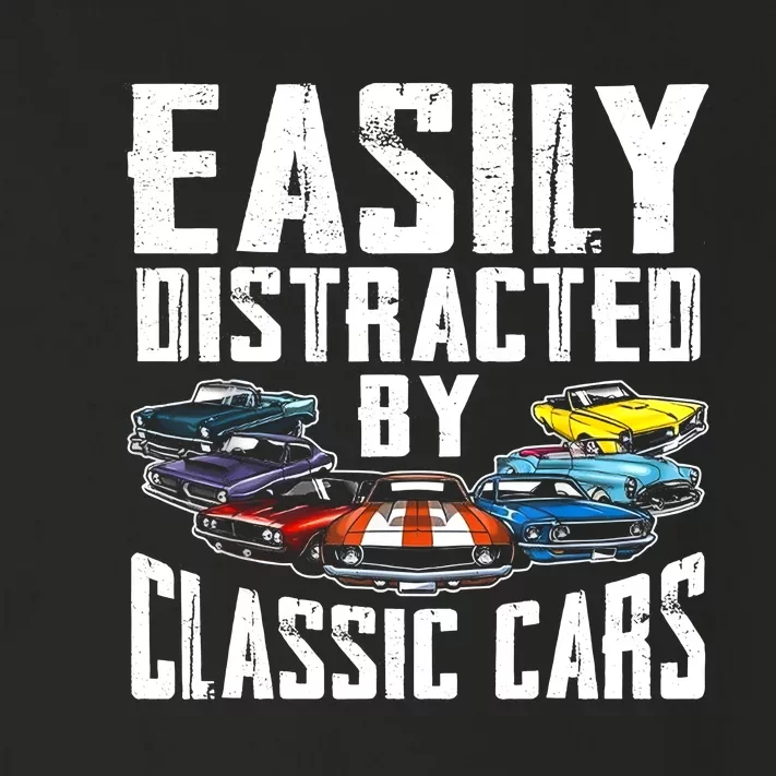 Easily Distracted By Classic Cars Toddler Long Sleeve Shirt