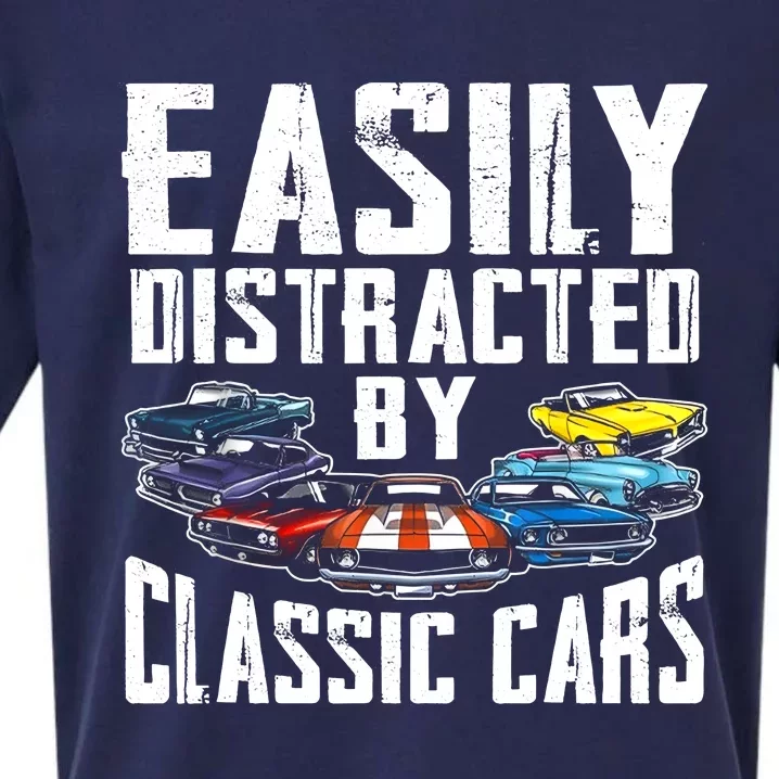 Easily Distracted By Classic Cars Sueded Cloud Jersey T-Shirt