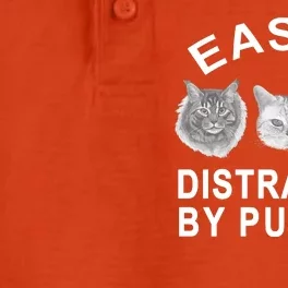 EASILY DISTRACTED BY PUSSIES Dry Zone Grid Performance Polo