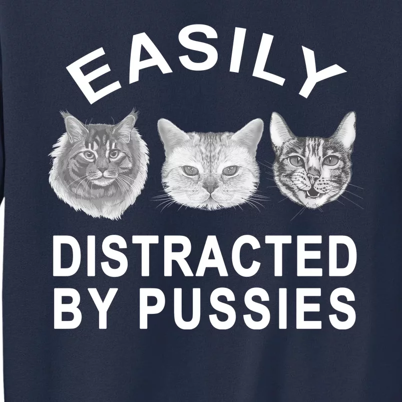 EASILY DISTRACTED BY PUSSIES Sweatshirt