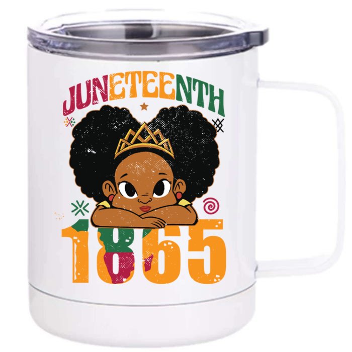 Ecipation Day Black Freedom 1865 Juneteenth Gift Front & Back 12oz Stainless Steel Tumbler Cup