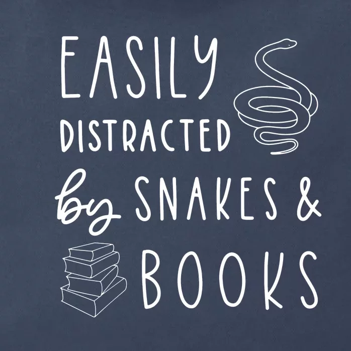 Easily Distracted By Snake And Books Snake Zip Tote Bag