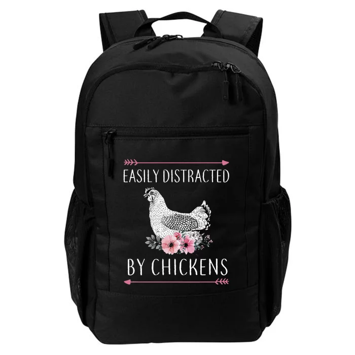 Easily Distracted By Chickens For Chicken Lovers Funny Daily Commute Backpack