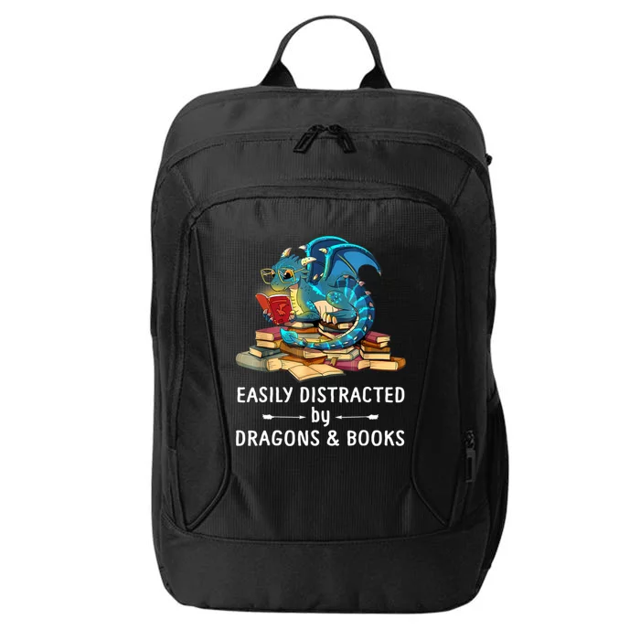 Easily Distracted By Dragons And Books Nerd Dragon City Backpack