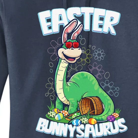 Easter Dinosaur Bunny Egg Hunt Brontosaurus Women's Pullover Hoodie