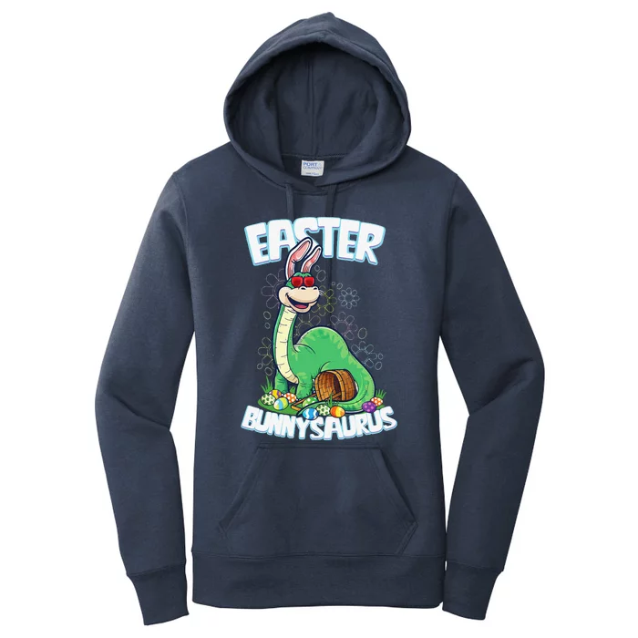 Easter Dinosaur Bunny Egg Hunt Brontosaurus Women's Pullover Hoodie