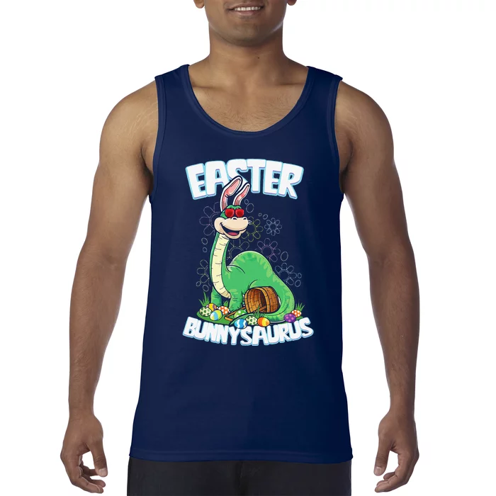 Easter Dinosaur Bunny Egg Hunt Brontosaurus Tank Top