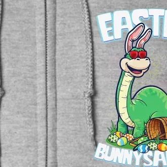 Easter Dinosaur Bunny Egg Hunt Brontosaurus Full Zip Hoodie